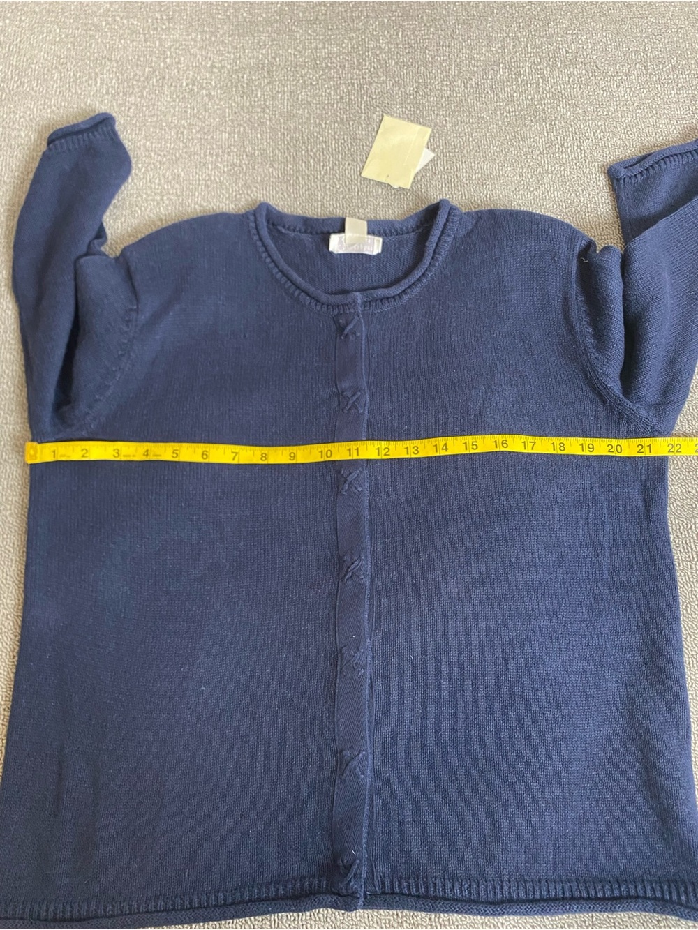 Christopher & Banks Vintage 90’s Navy Half Sleeve Crewneck Cardigan - Picture 8 of 9